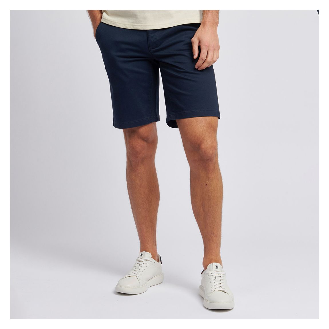 Navy Classic Cotton Blend Chino Shorts main product photo