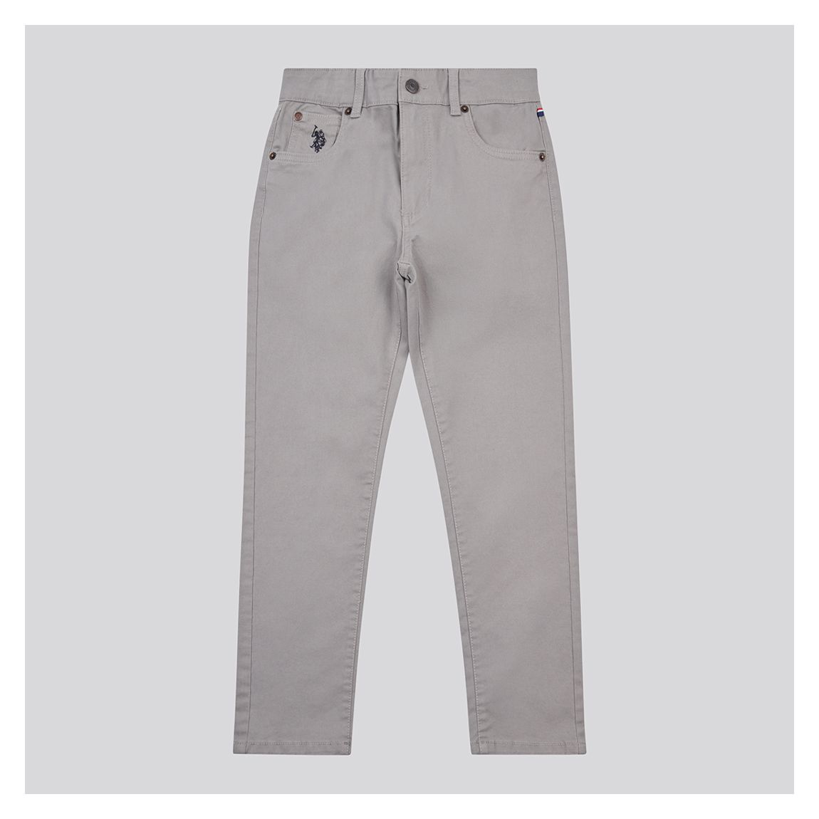 Boys Grey Core 5 Pocket Cotton Blend Trouser main product photo