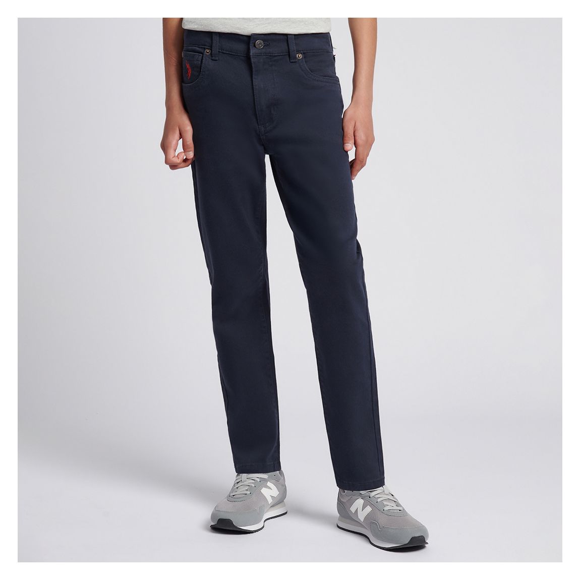 Boys Navy Core 5 Pocket Cotton Blend Trouser main product photo