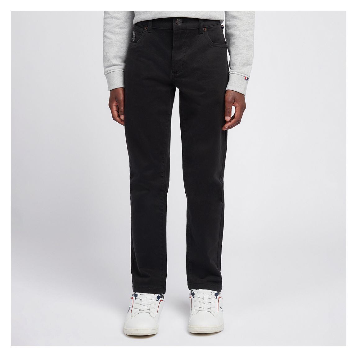 Boys Black Core 5 Pocket Cotton Blend Trouser main product photo