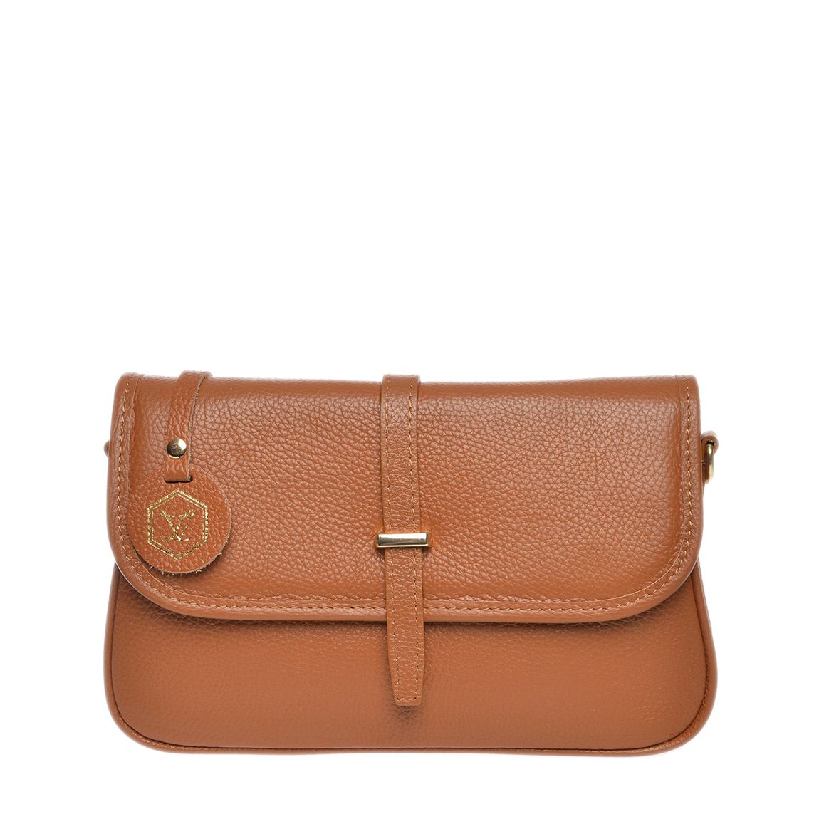 Brown Italian Leather Crossbody Bag main product photo