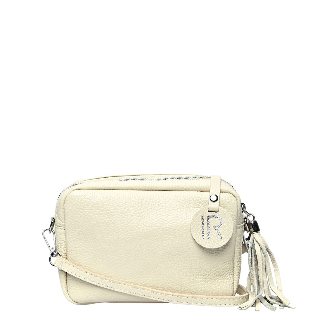Beige Italian Leather Shoulder Bag main product photo