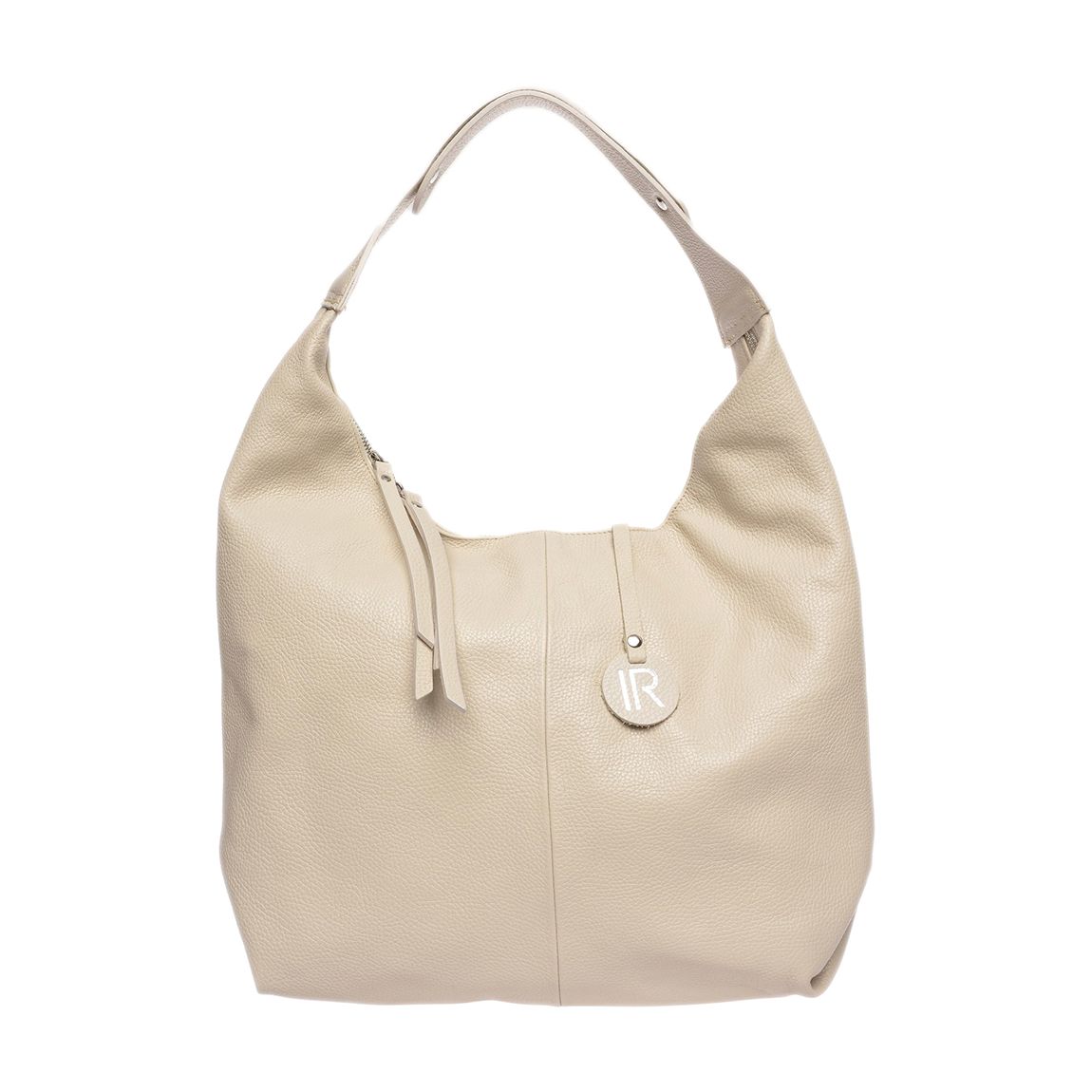 Beige Italian Leather Shoulder Bag main product photo