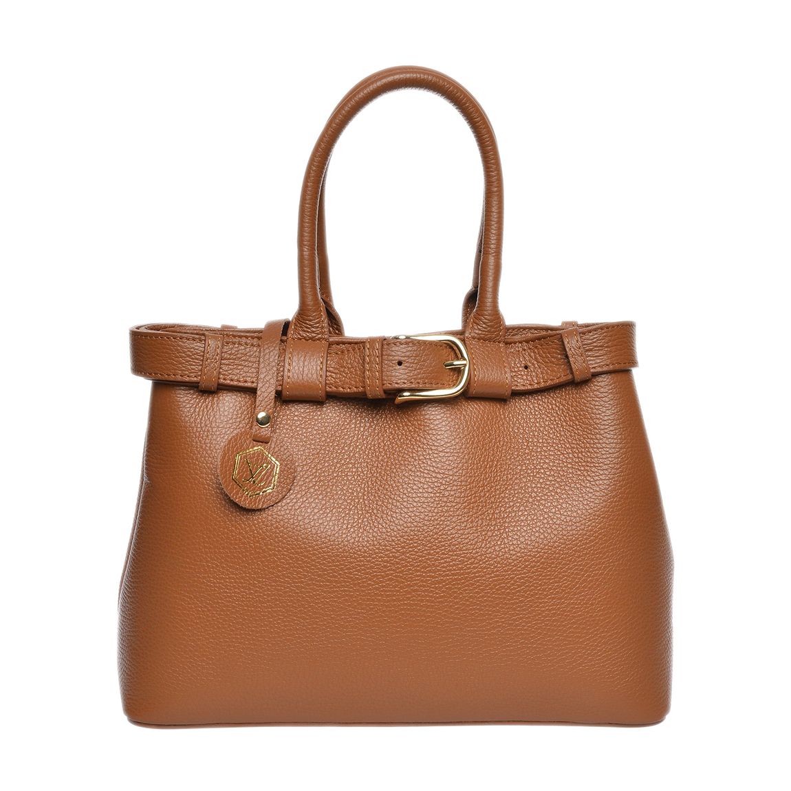 Brown Italian Leather Handbag main product photo