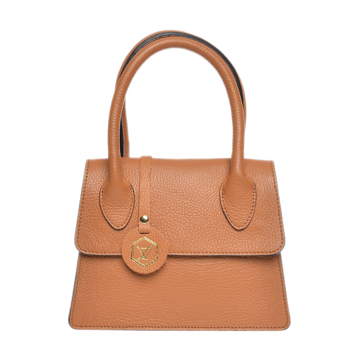 Brown Italian Leather Handbag main product photo
