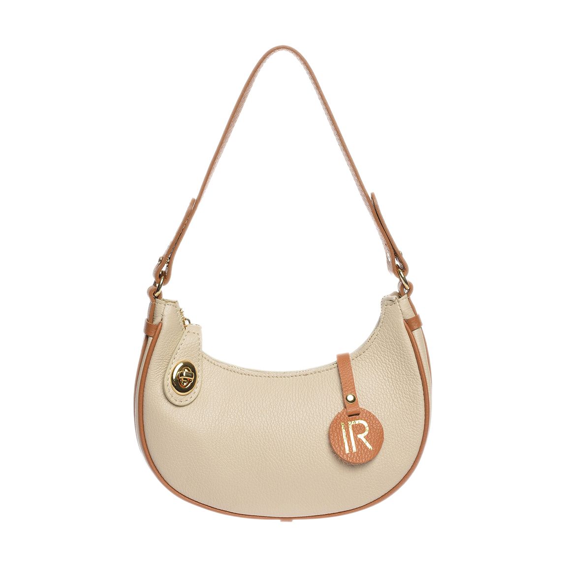 Beige Italian Leather Handbag main product photo