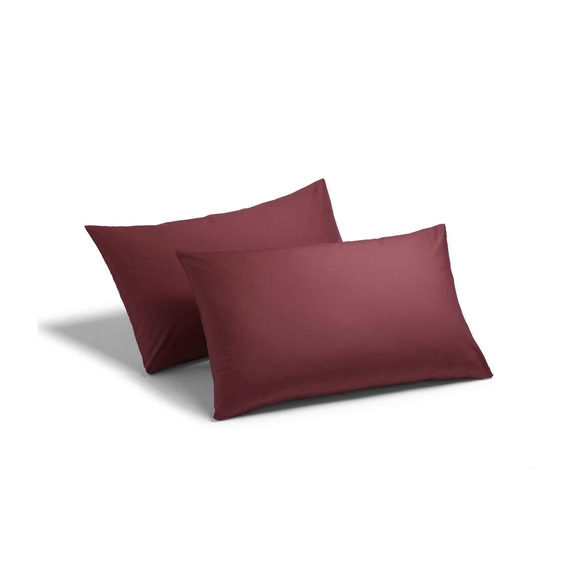 Charlotte Thomas Poetry Plain Dye 1 Pair Housewife Pillowcases - Burgundy main product photo