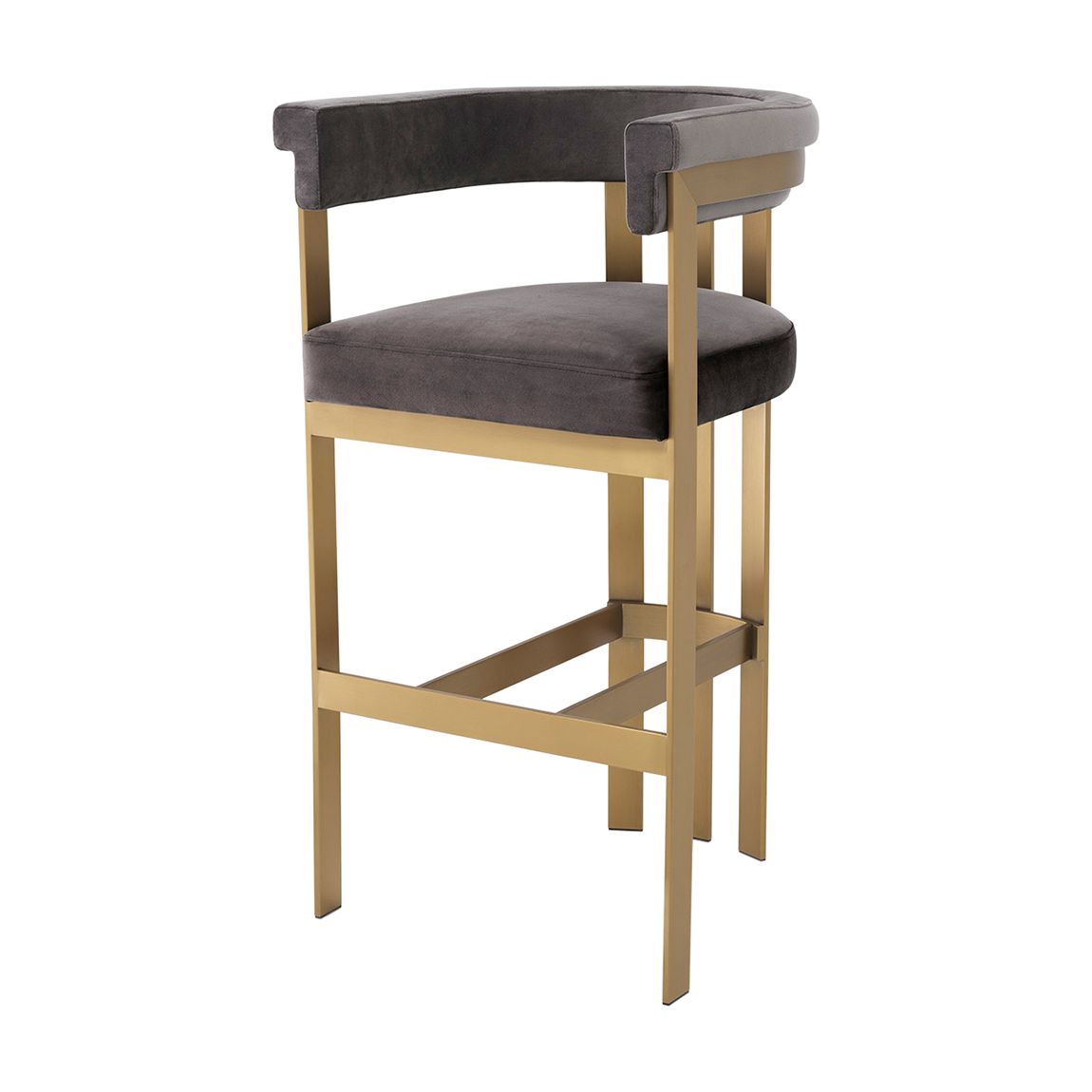 Bar Stool Clubhouse, Savona Grey Velvet main product photo