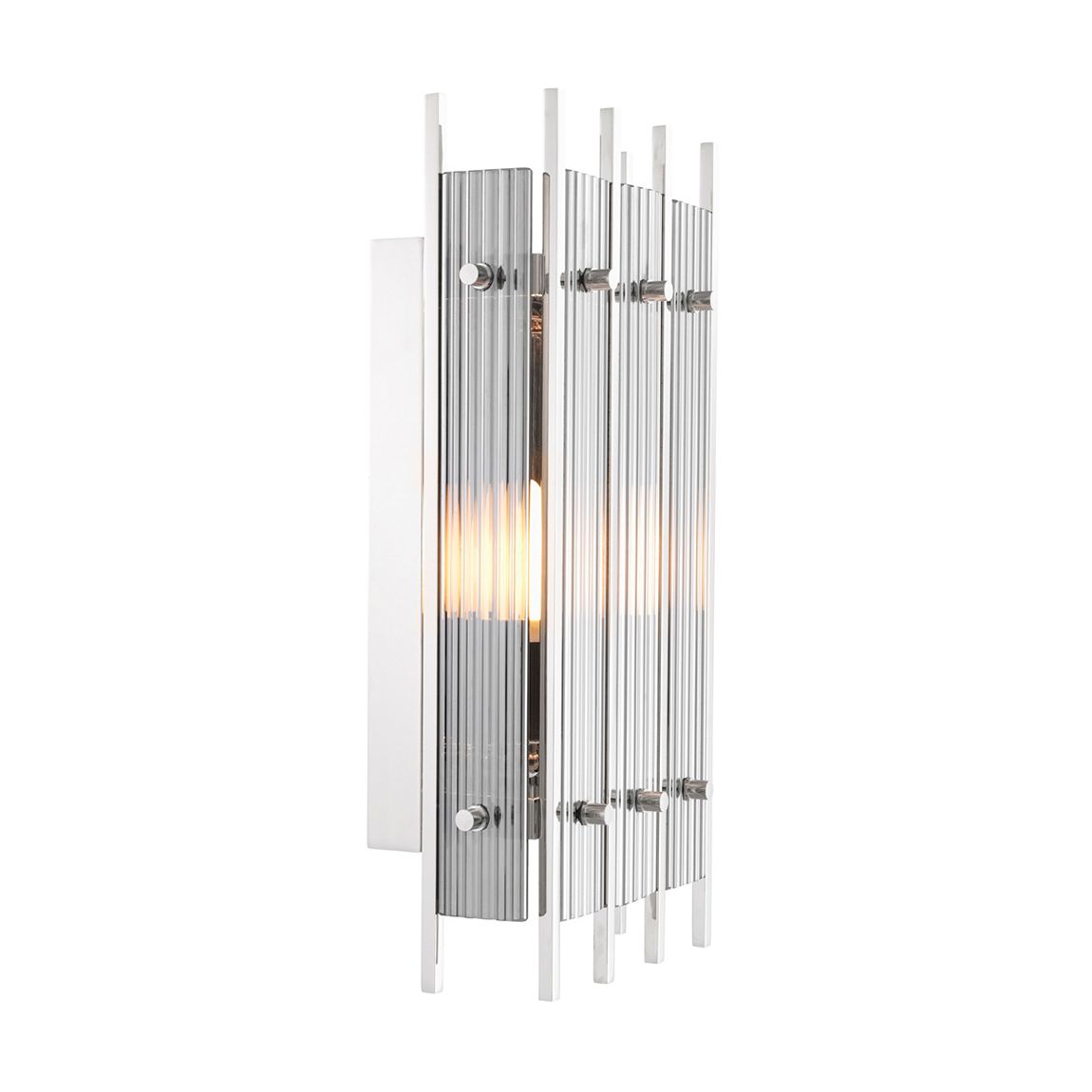 Wall Lamp Sparks Small Nickel Finish, Smoke Glass main product photo