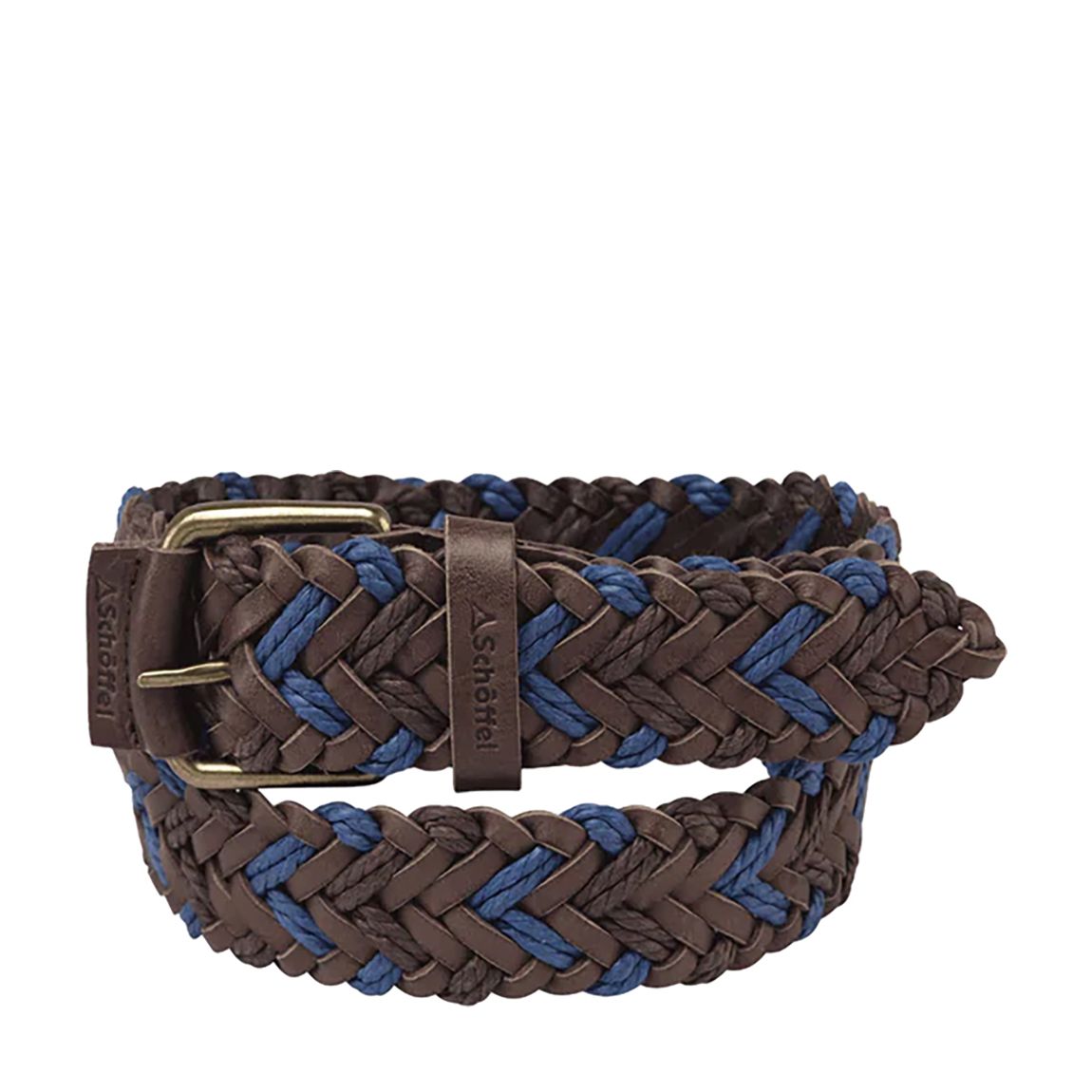 Brown/Blue Woven Leather Belt main product photo