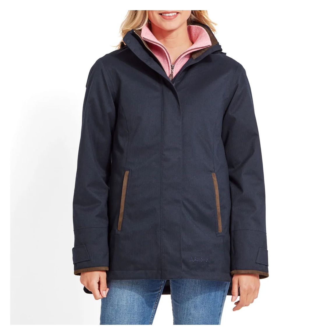 Navy Wakerley Water Repellent Zip Jacket main product photo