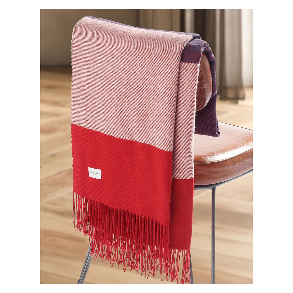 Luxurious Stripe Throw, Navy Iris main product photo