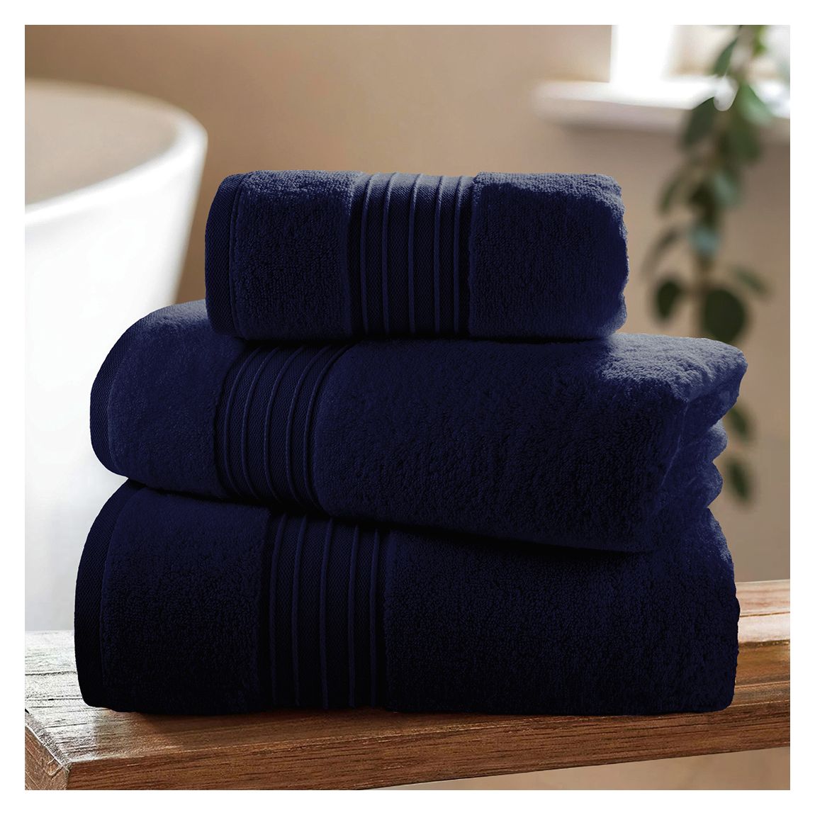 US Polo Zero Twist Hand Towel, Navy Iris main product photo