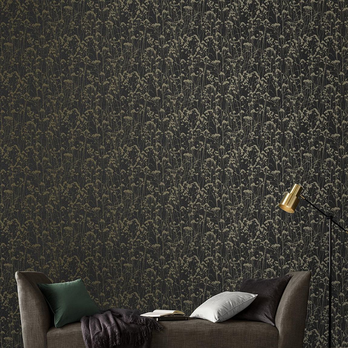 Graham & Brown Grace Deep Night Wallpaper main product photo
