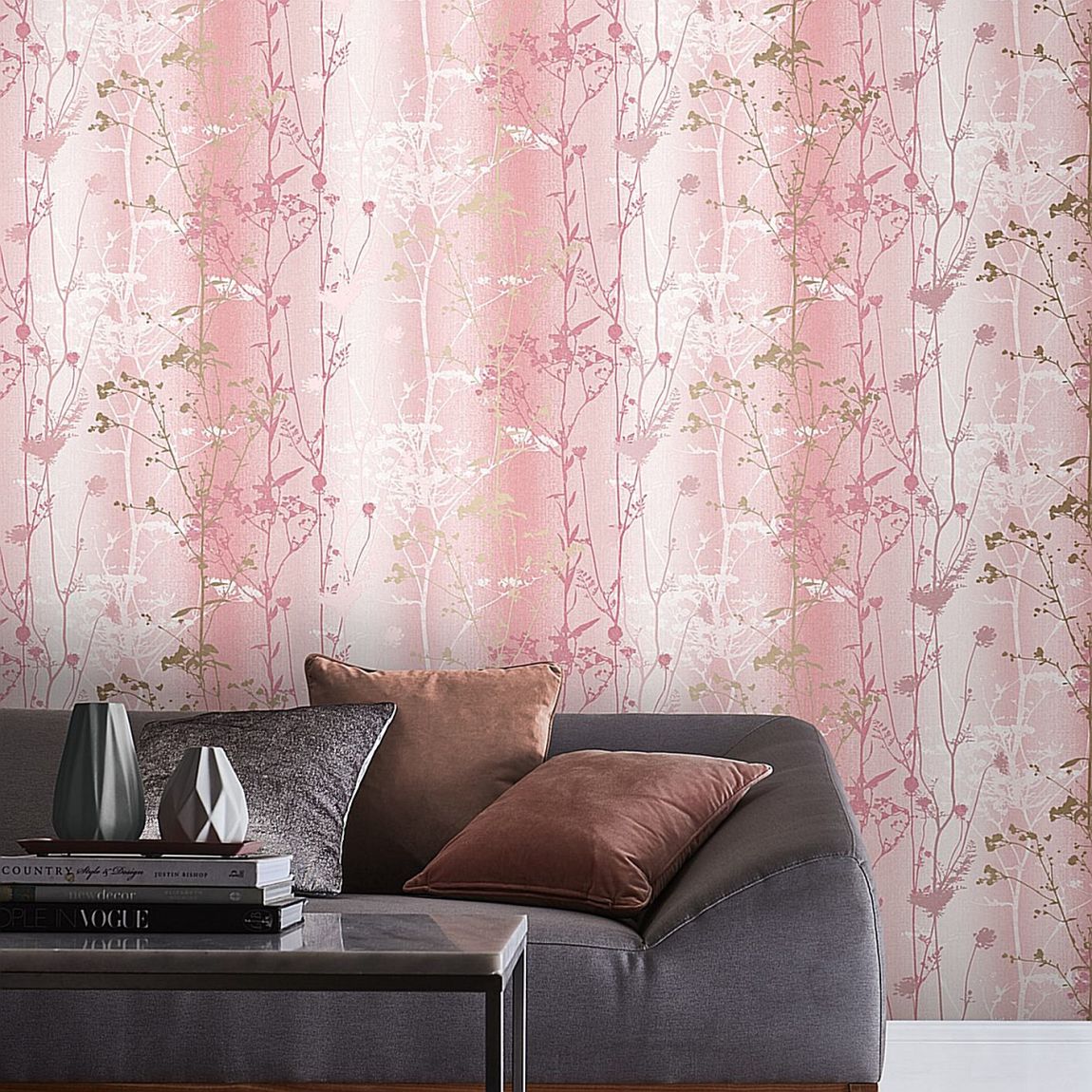 Graham & Brown Wild Flower Coral Wallpaper main product photo