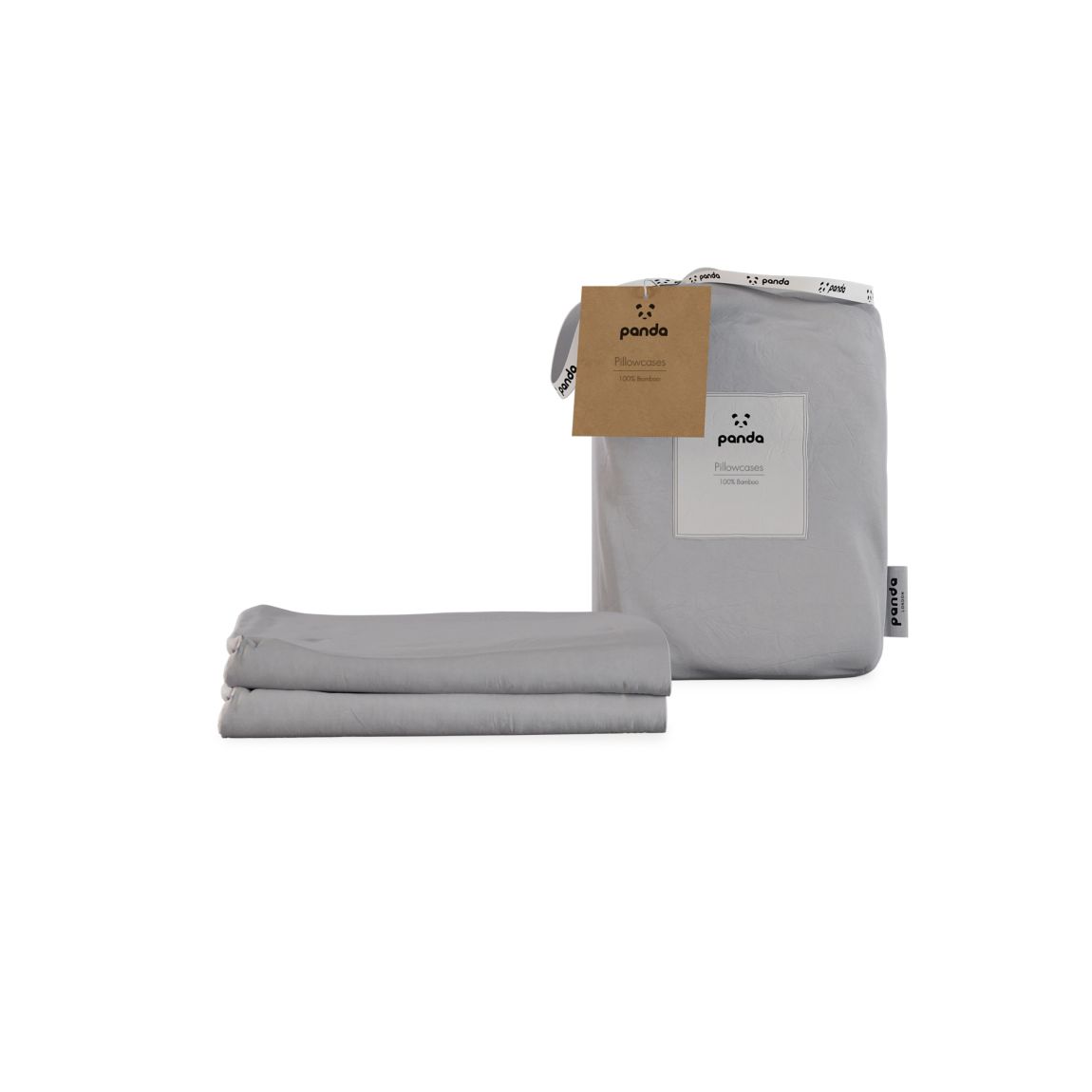 Panda 100% Bamboo Pillowcases - Quiet Grey main product photo