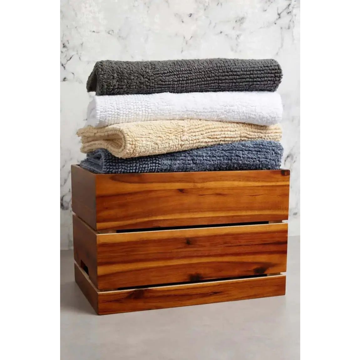 Panda Bamboo Bath Rug - Urban Grey main product photo