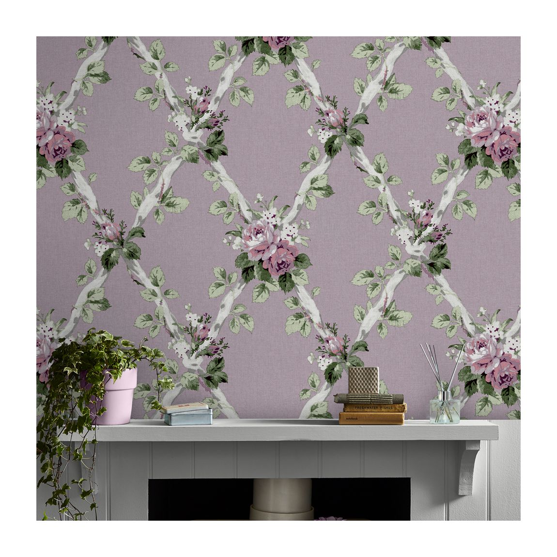 Laura Ashley Elwyn Grape Wallpaper main product photo