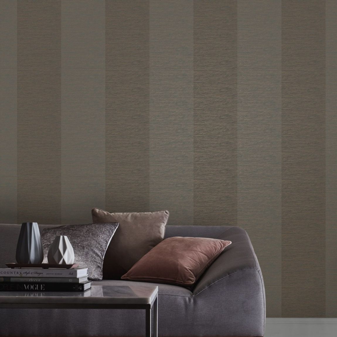 Graham & Brown Atelier Stripe Bronze Wallpaper main product photo