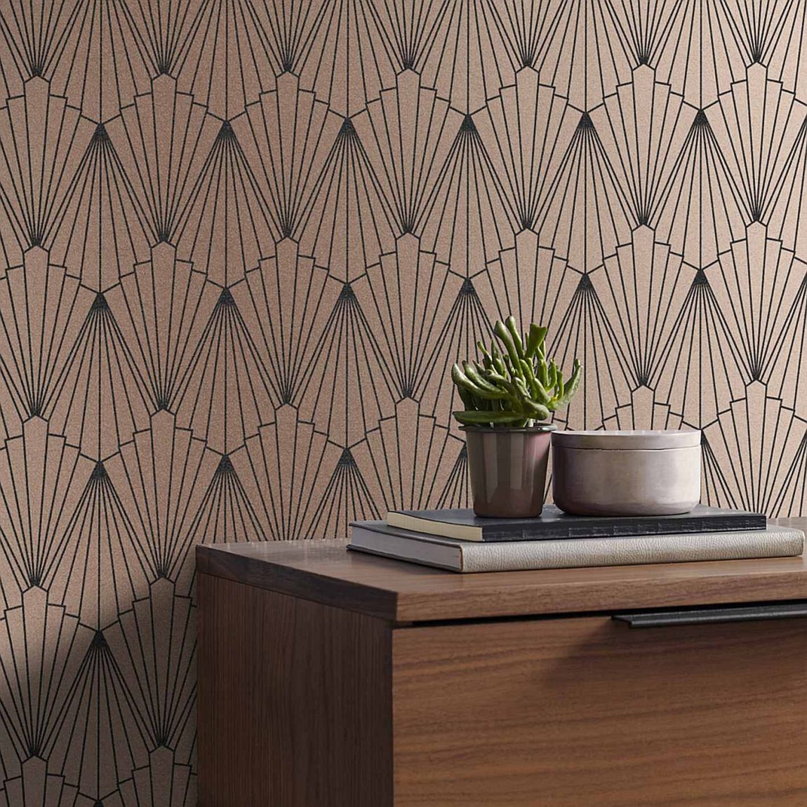 Graham & Brown Rene Rose Gold Wallpaper main product photo