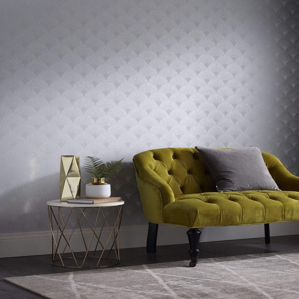 Graham & Brown Fan Silver Wallpaper main product photo