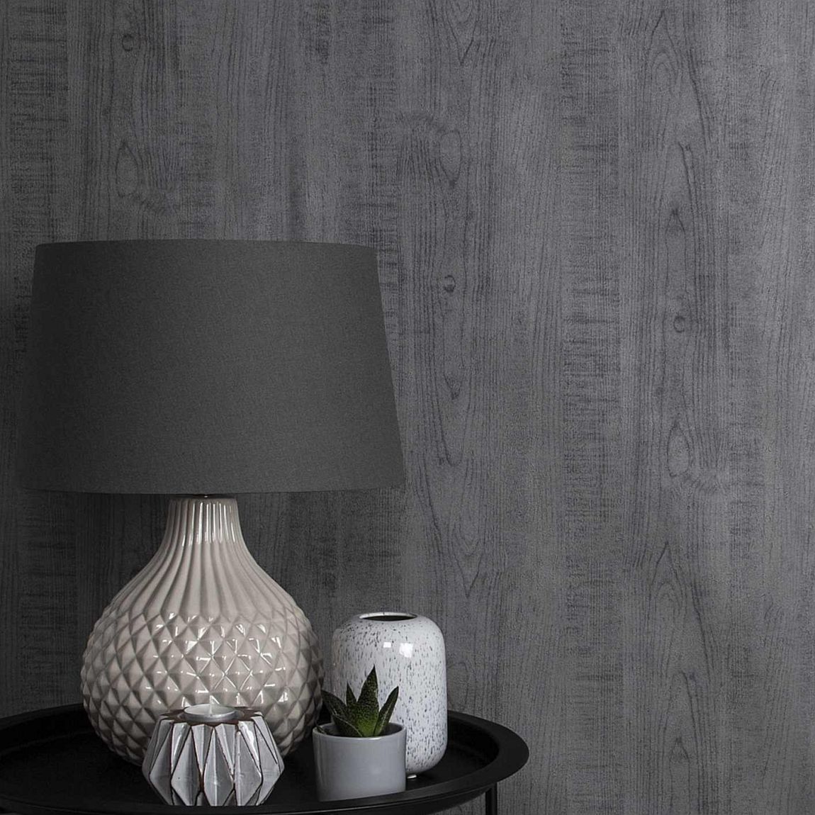 Graham & Brown Wood Grain Grey Wallpaper main product photo