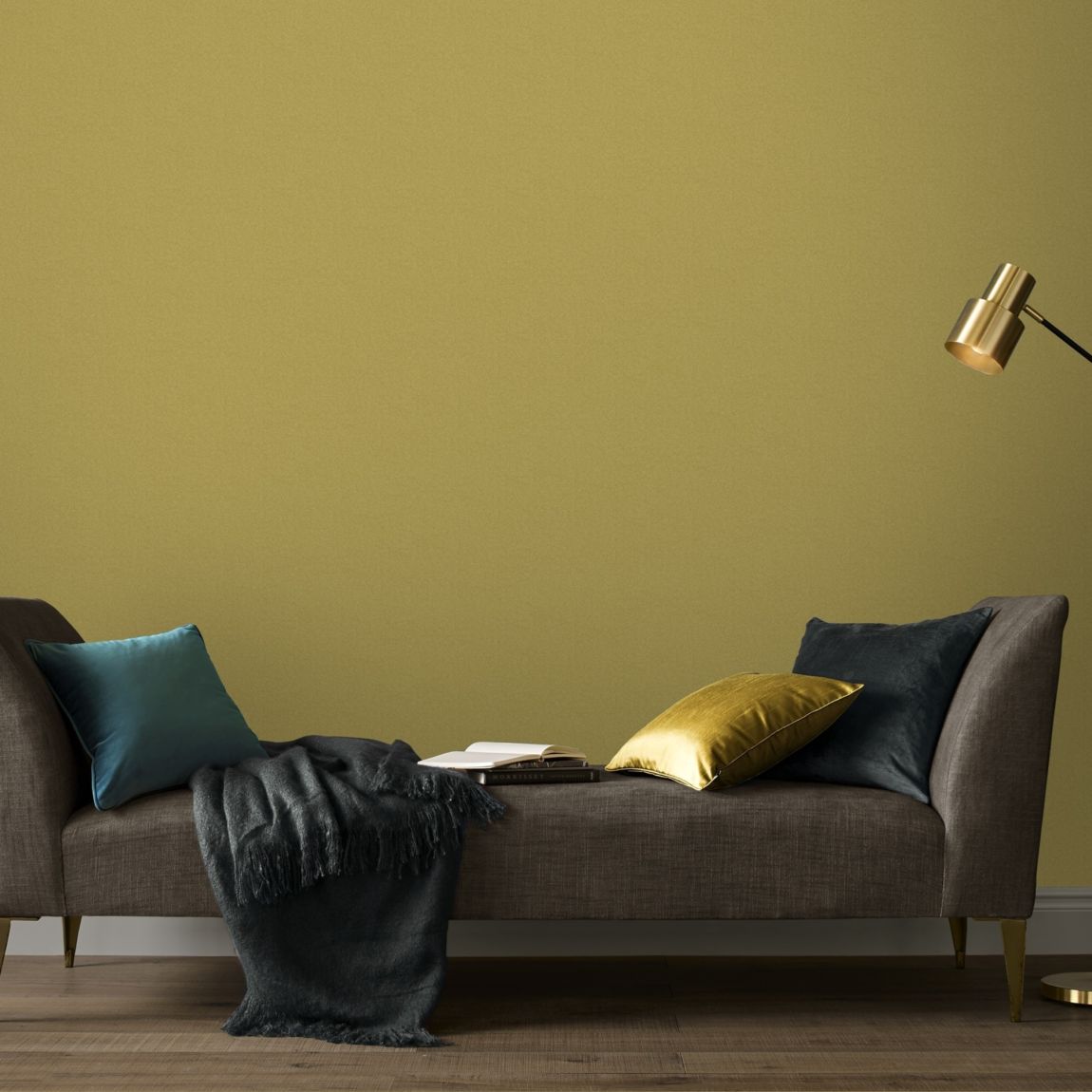 Graham & Brown Serene Saffron Plain Wallpaper main product photo