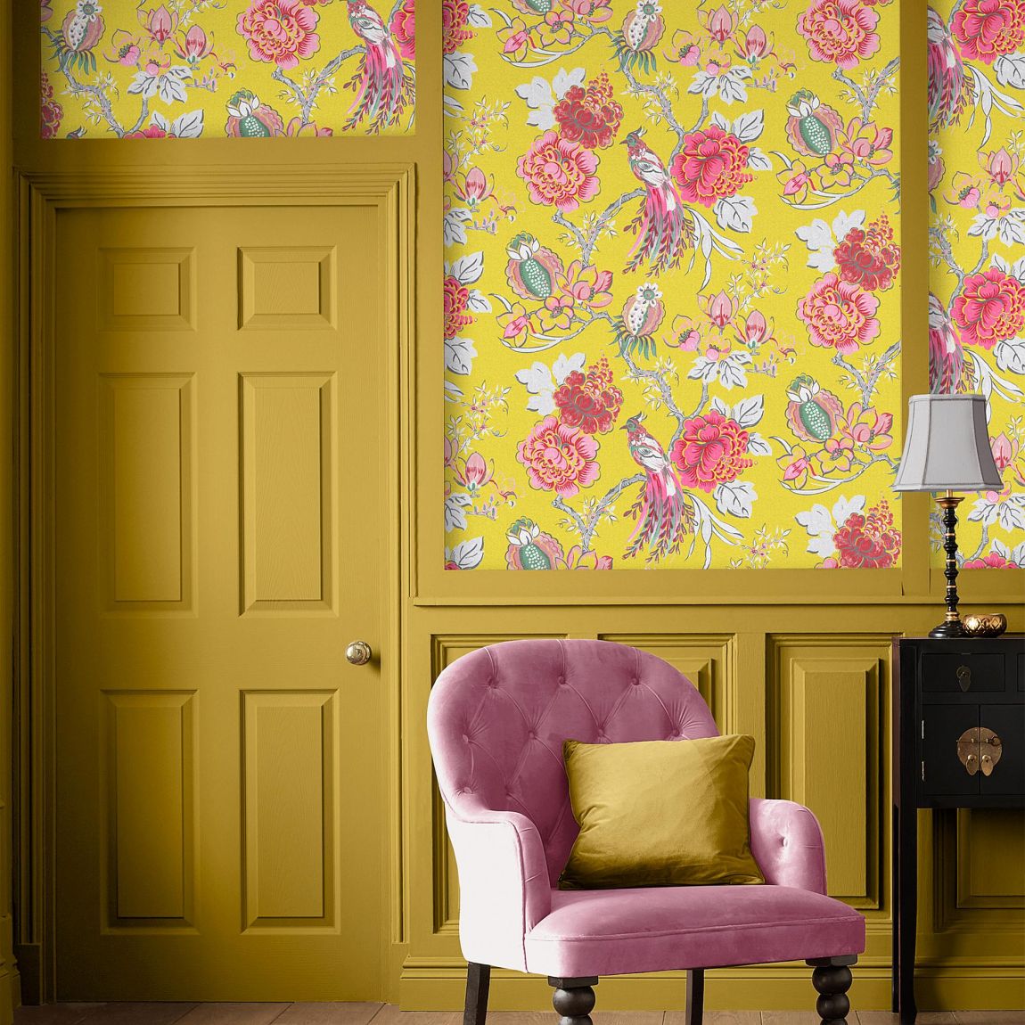 Graham & Brown Chinoiserie Canary Wallpaper main product photo