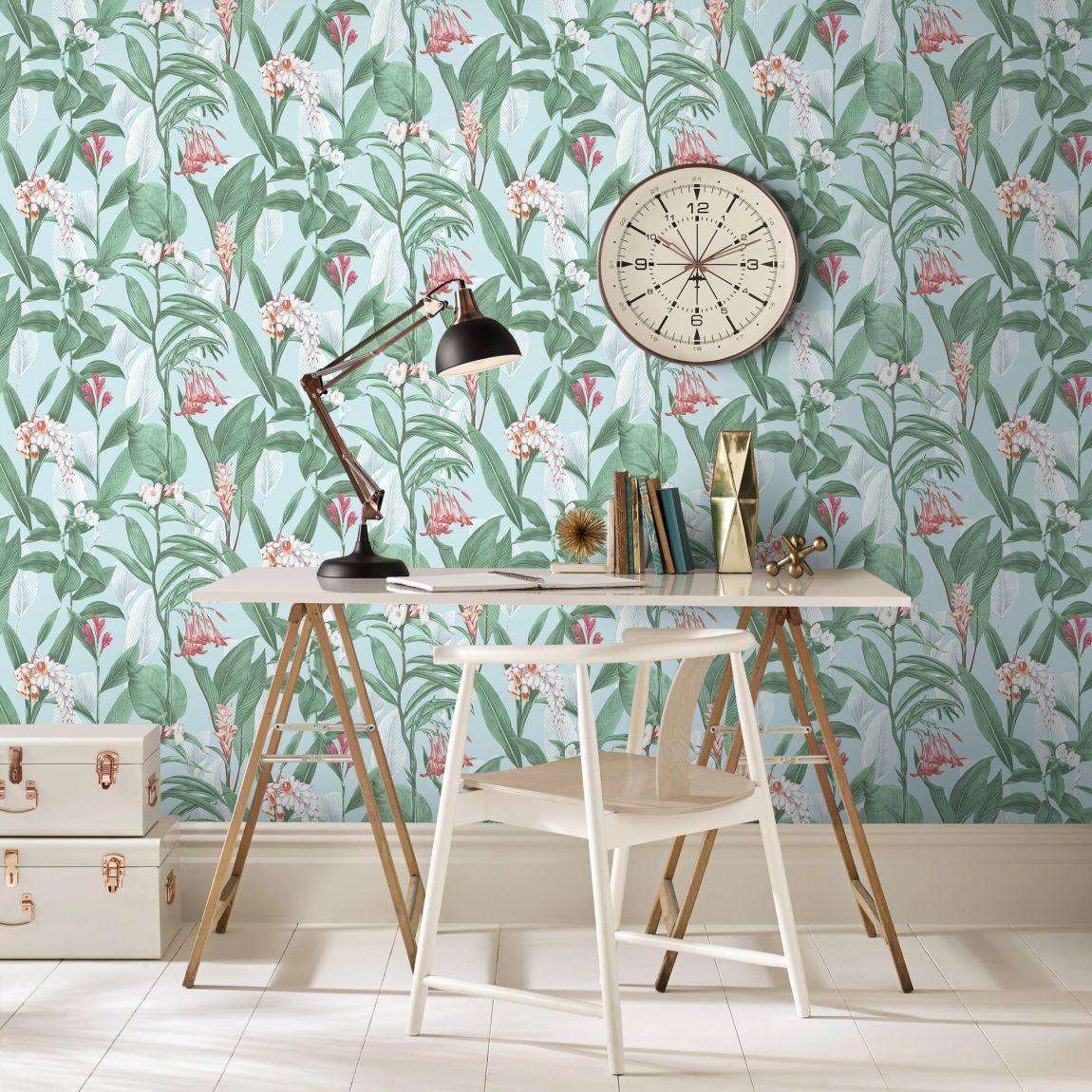 Graham & Brown Botanical Duck Egg Wallpaper main product photo