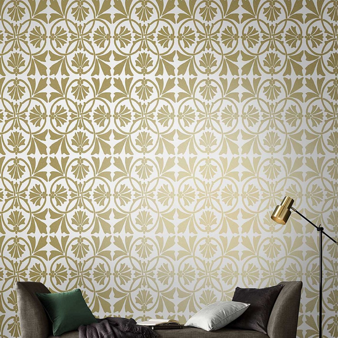 Graham & Brown Thrones Golden Pearl Wallpaper main product photo