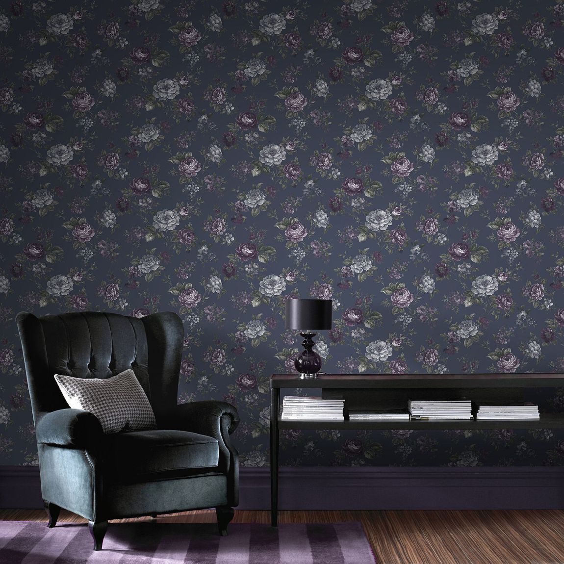Graham & Brown Muse French Navy Wallpaper main product photo