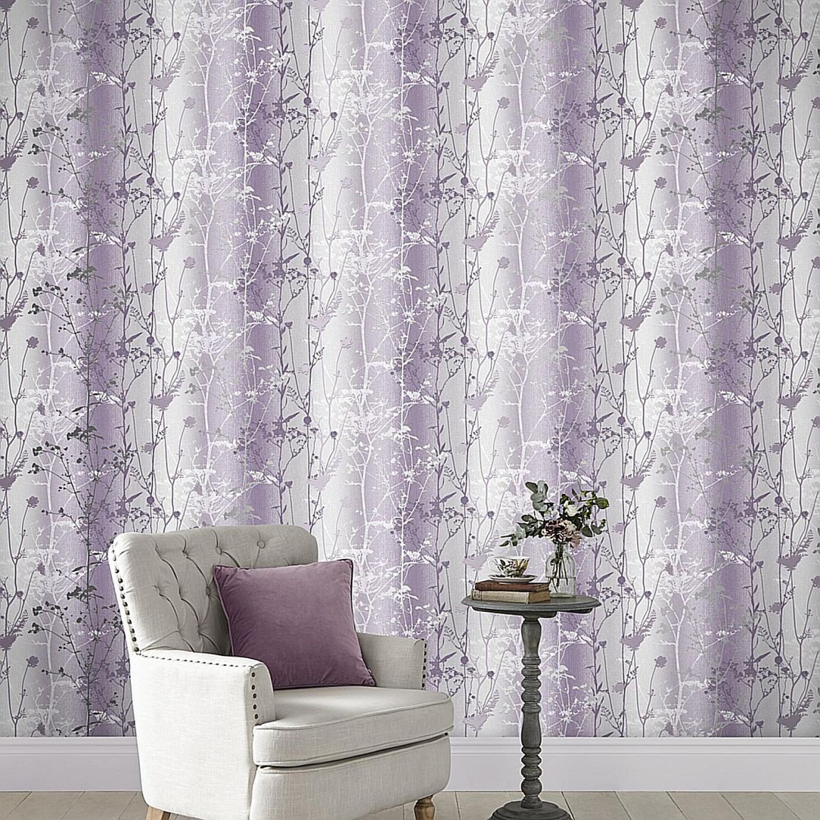 Graham & Brown Wild Flower Plum Wallpaper main product photo