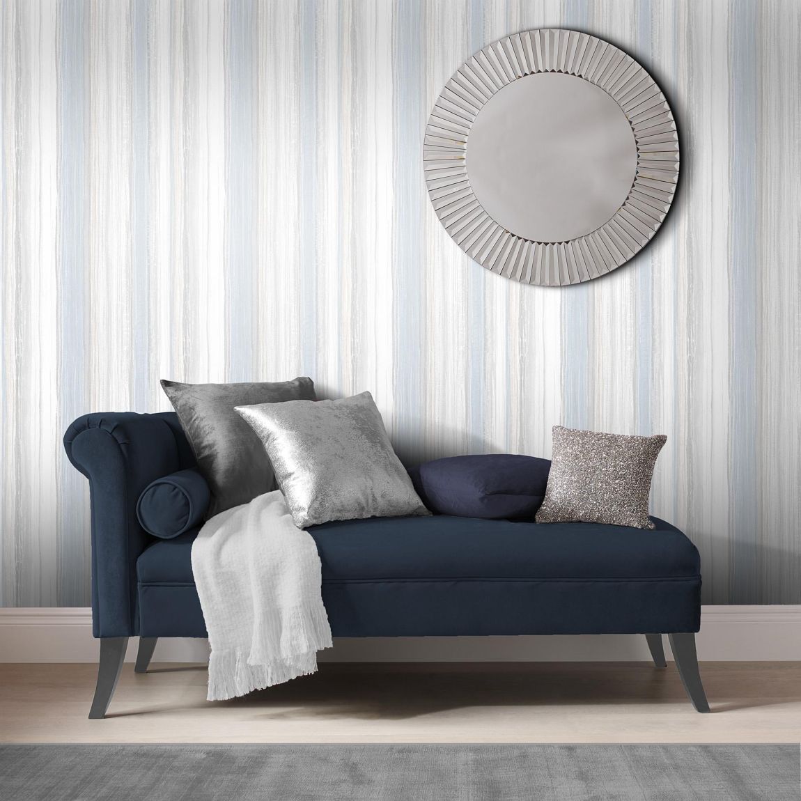 Graham & Brown Chelsea Stripe Sky Wallpaper main product photo