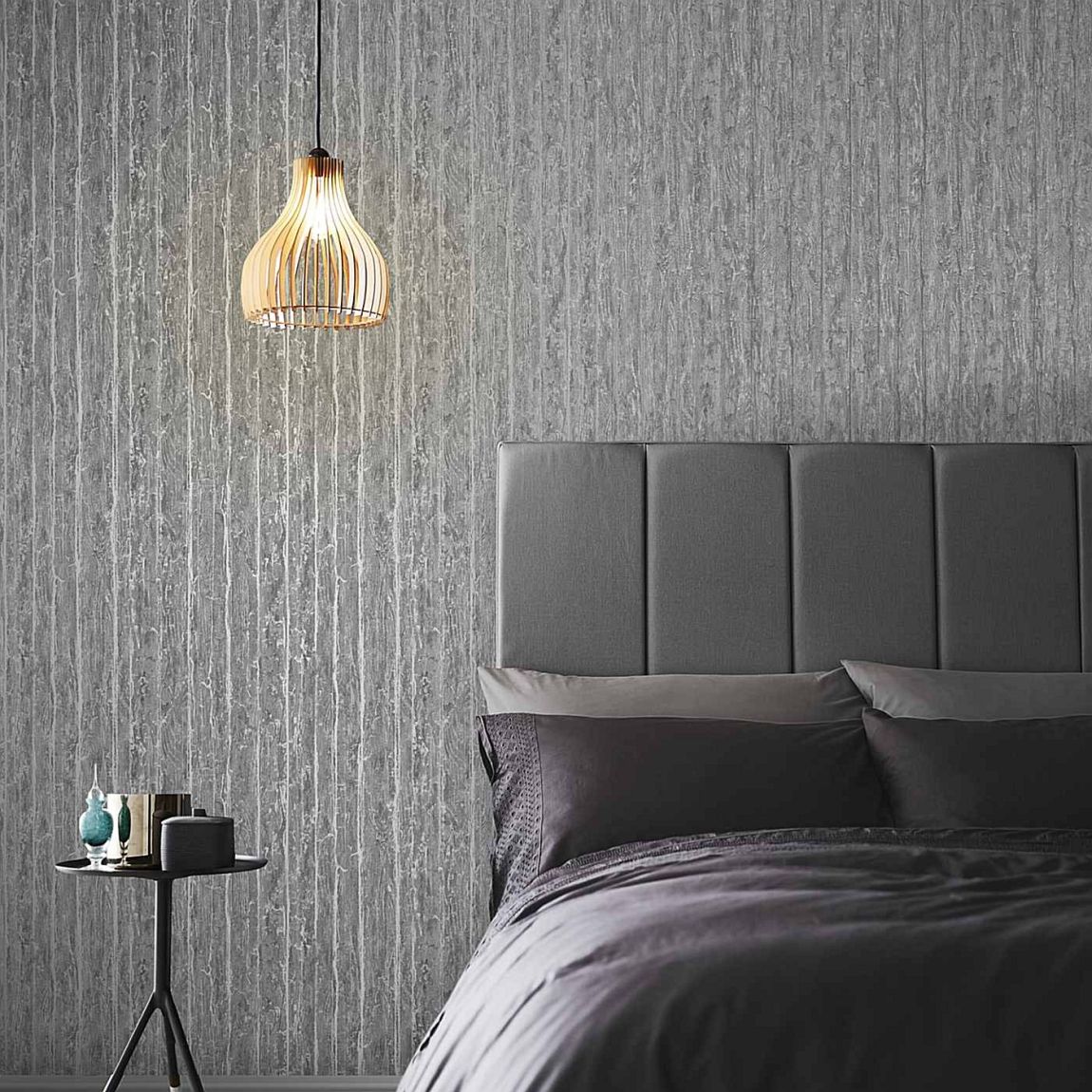 Graham & Brown Grain Texture Ebony Wallpaper main product photo