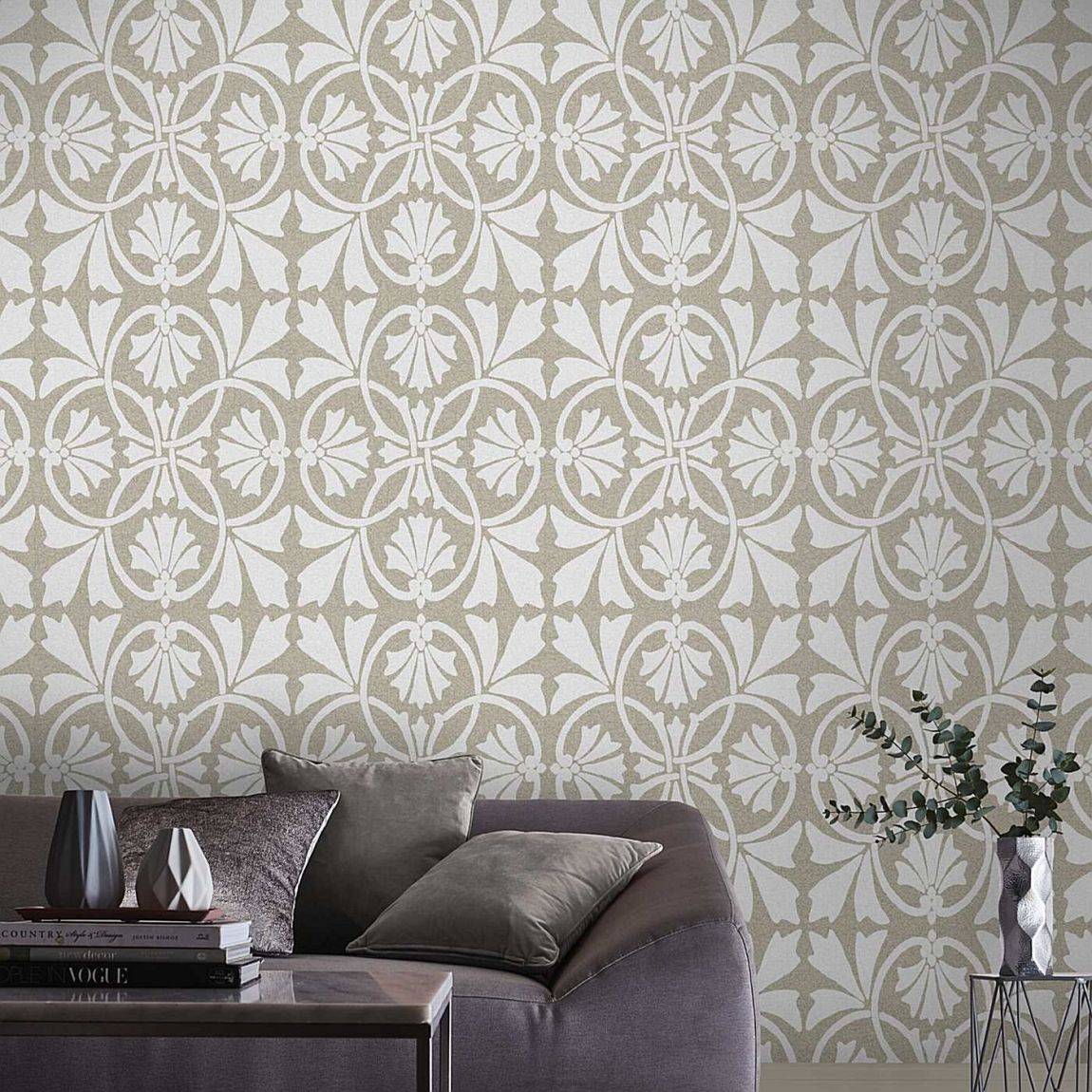 Graham & Brown Thrones Chalk and Taupe Wallpaper main product photo