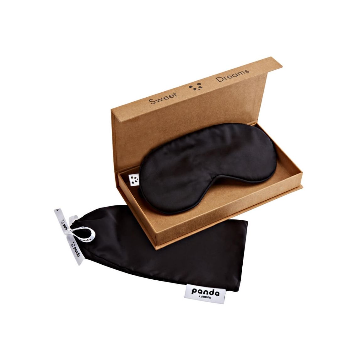 Panda 100% Bamboo Eye Mask - Eclipse Black main product photo