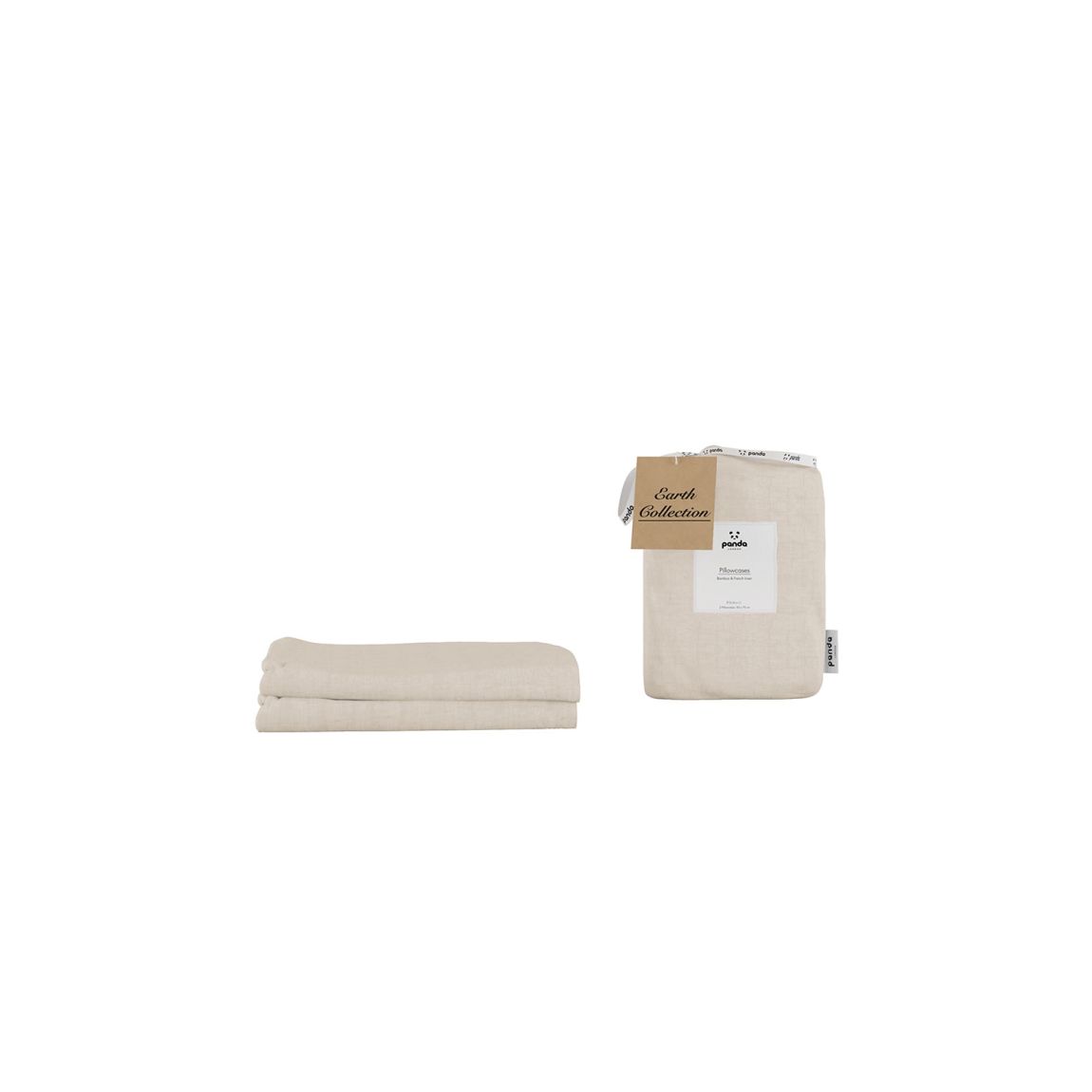 Panda Bamboo & French Linen Pillowcases (2-Pack) main product photo