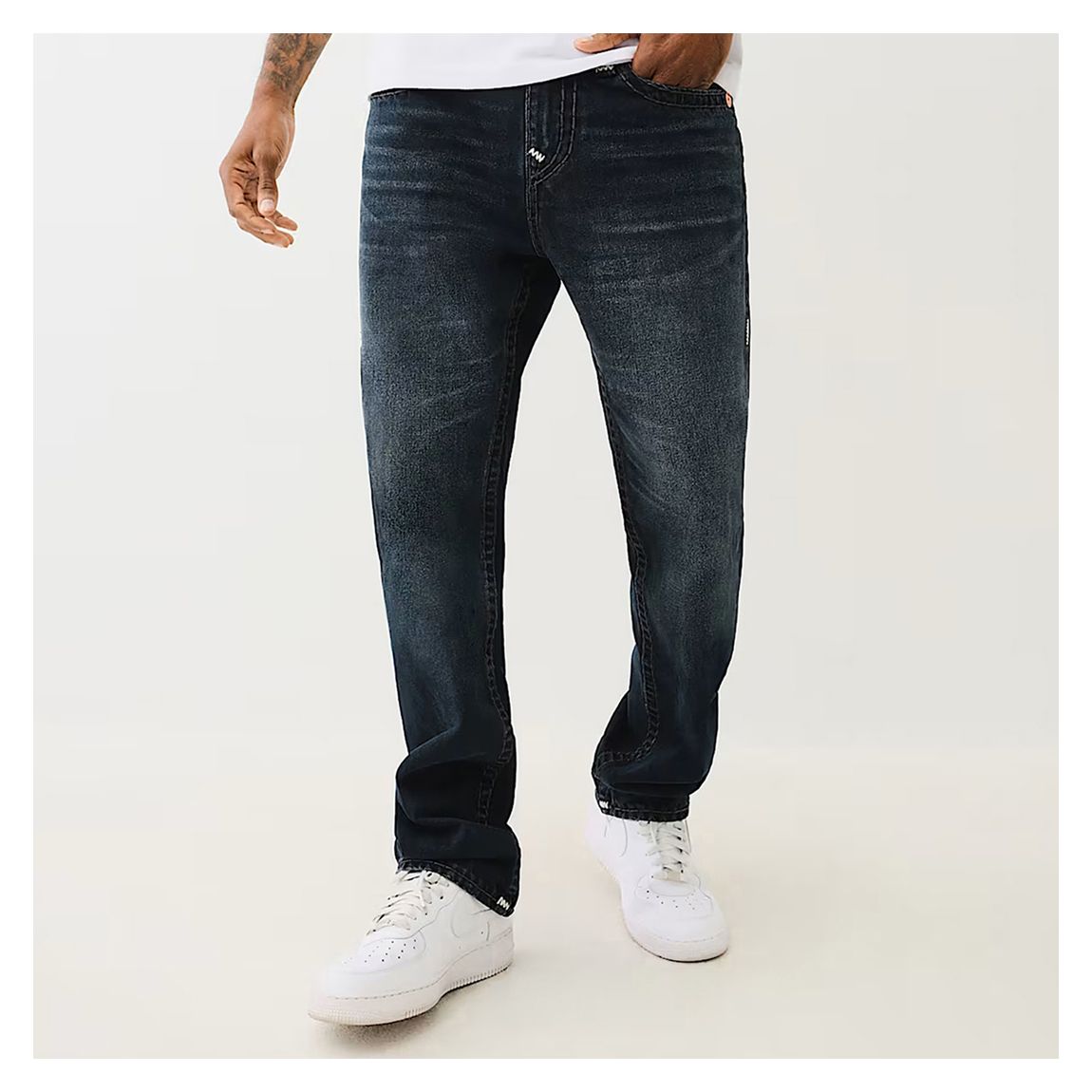 Dark Blue Washed Tapered Jeans main product photo