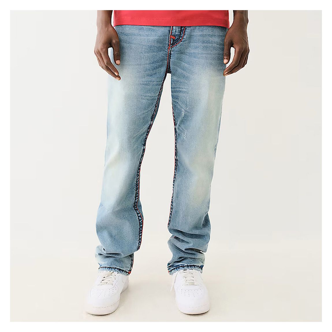 Light Blue Acid Wash Straight Jeans main product photo