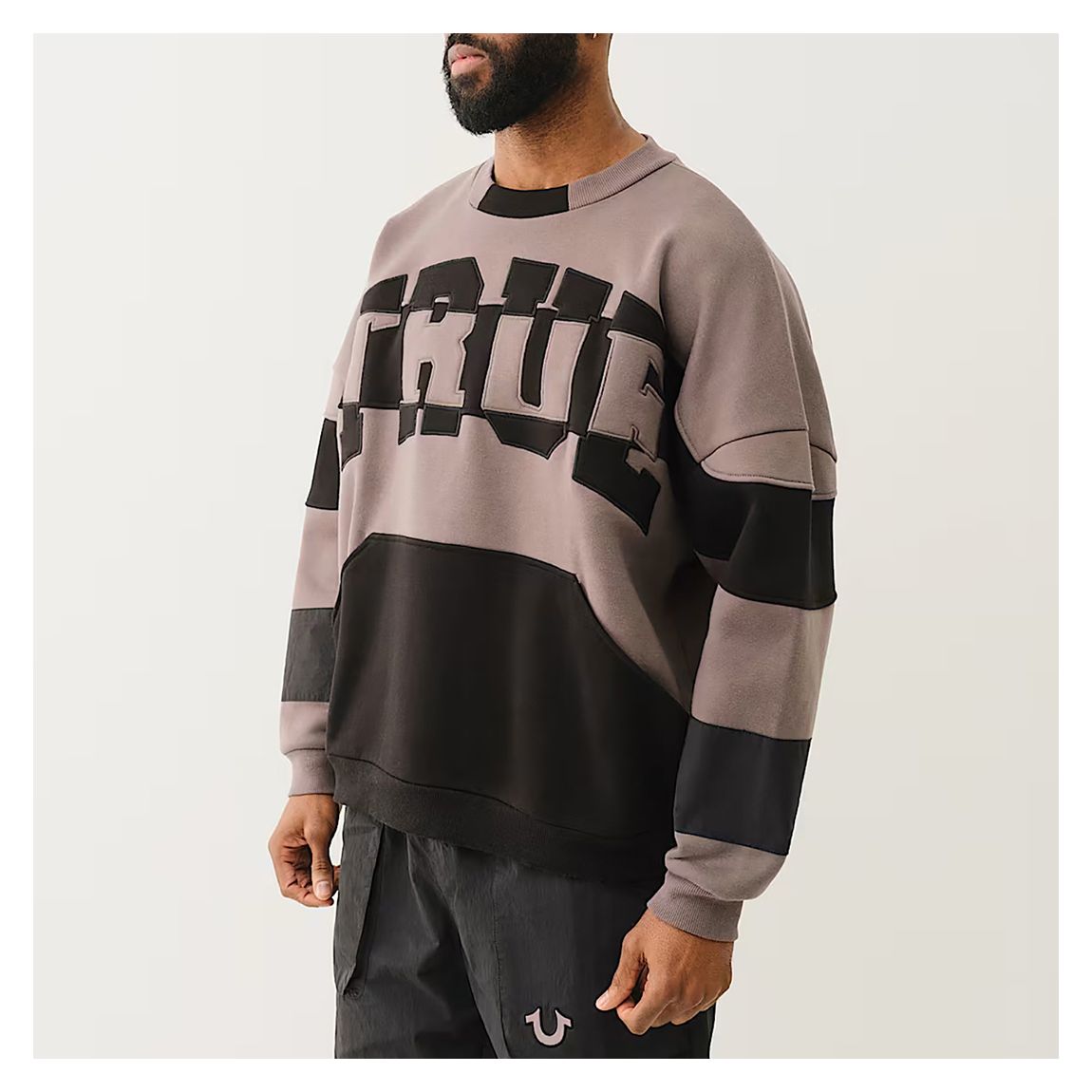 Mauve Contrast Crew Neck Sweatshirt main product photo