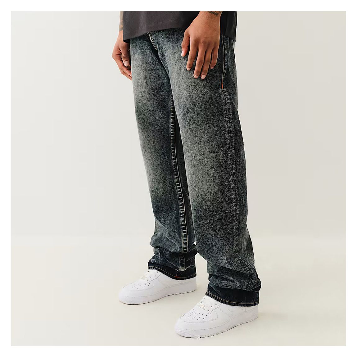 Washed Black Wide Leg Jeans main product photo