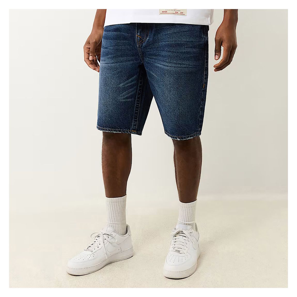 Dark Blue Flap Denim Shorts main product photo
