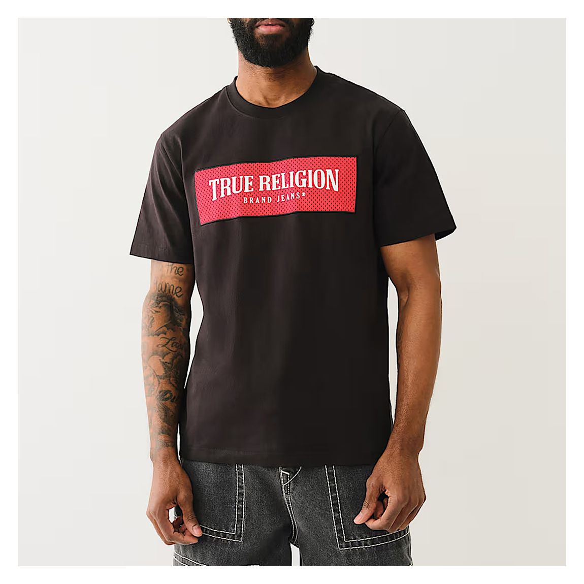 Black Embroidered Logo Cotton T-Shirt main product photo