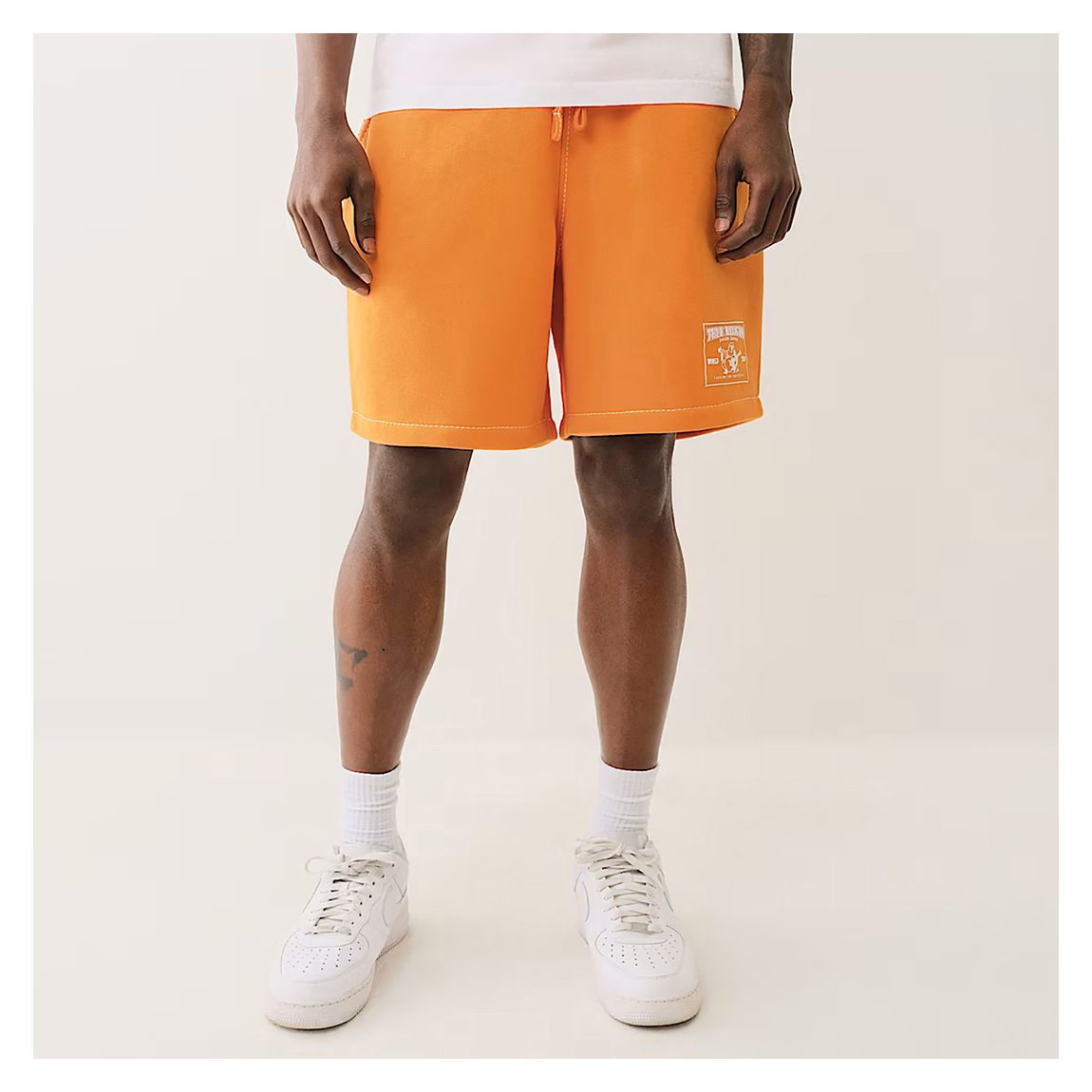 Orange Drawstring Jersey Shorts main product photo