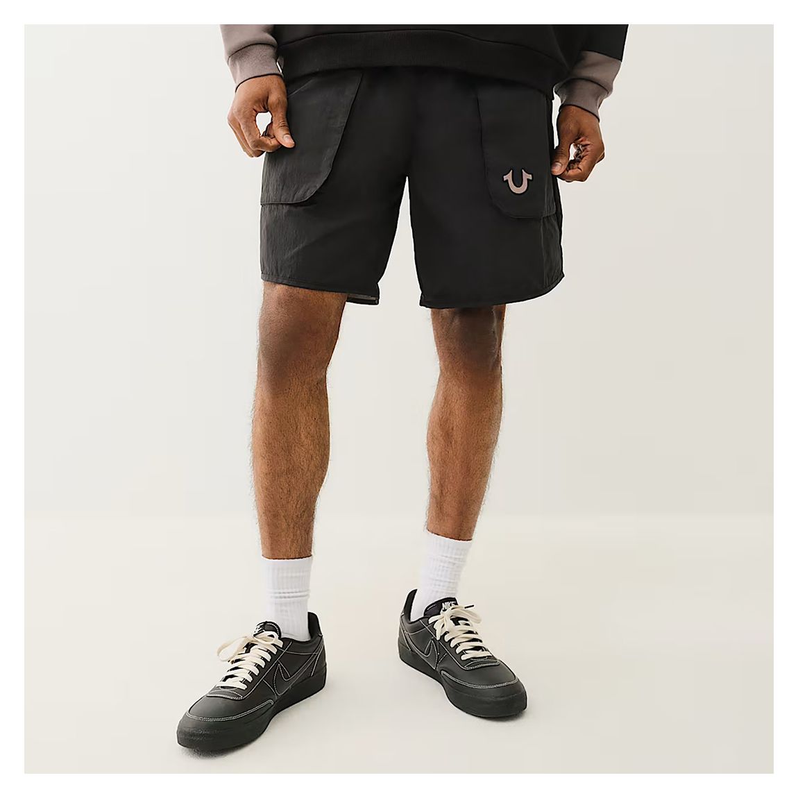 Black Cargo Pocket Shorts main product photo