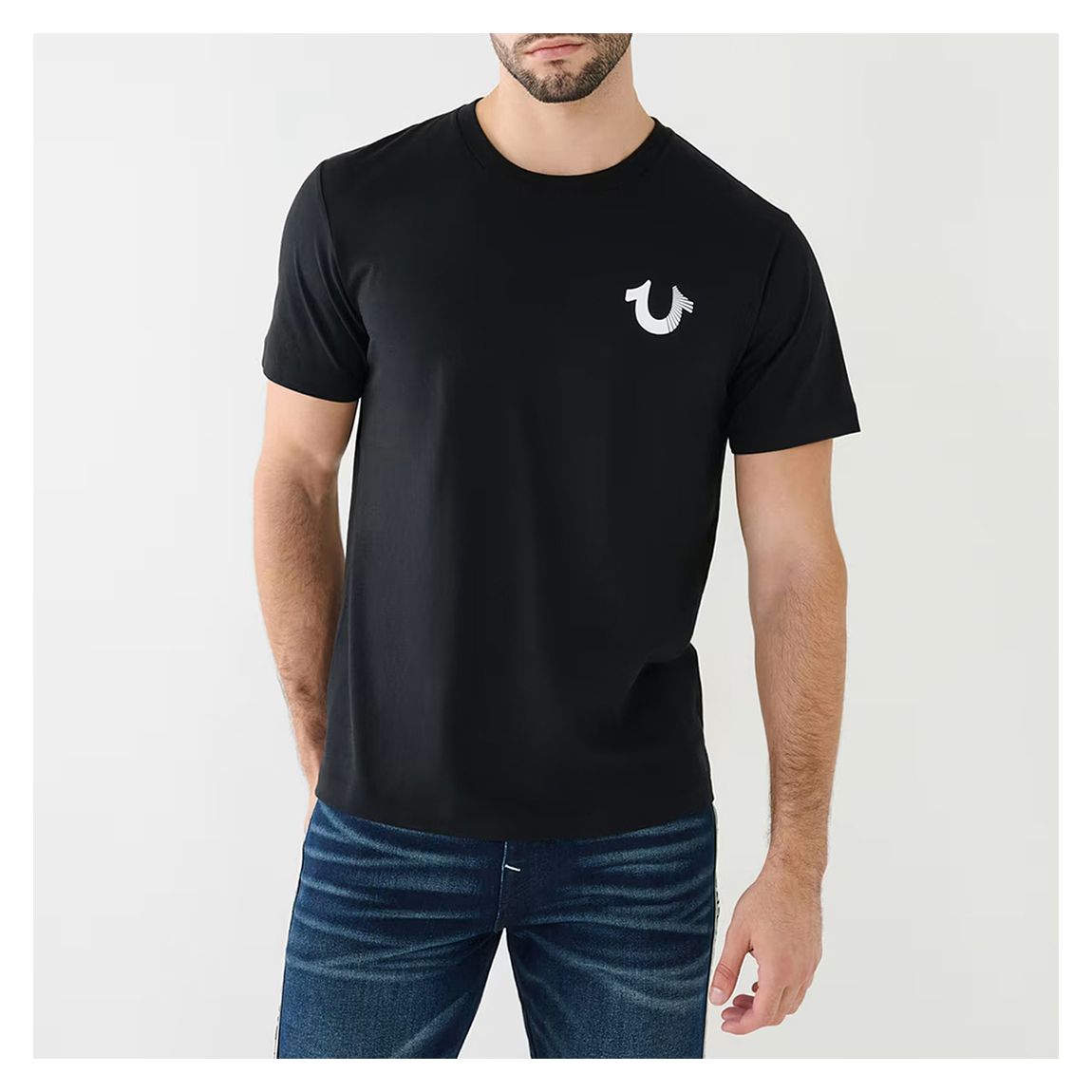 Black Graphic Back Buddha Cotton T-Shirt main product photo
