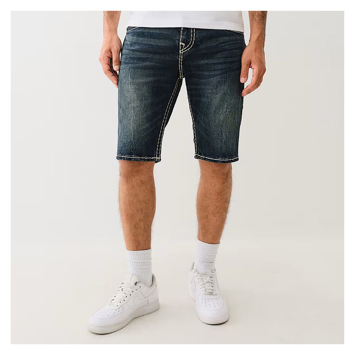 Dark Blue Flap Denim Shorts main product photo