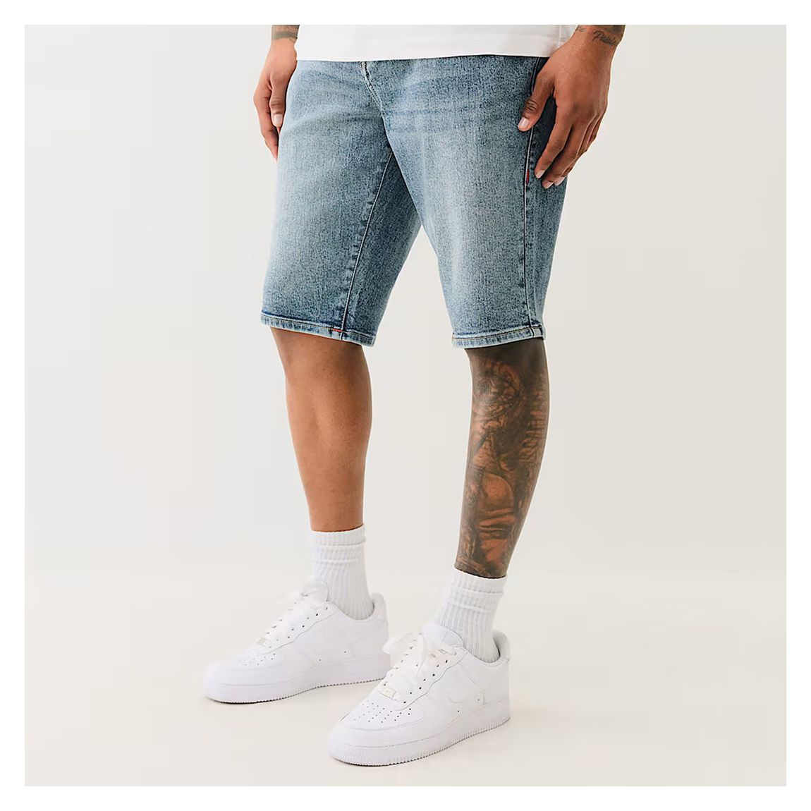 Washed Blue Denim Shorts main product photo
