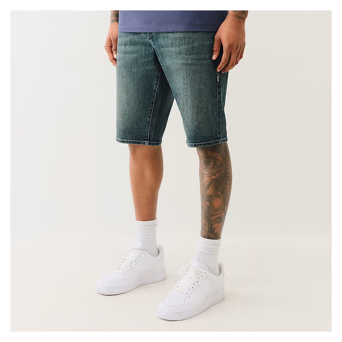 Dark Blue Denim Shorts main product photo