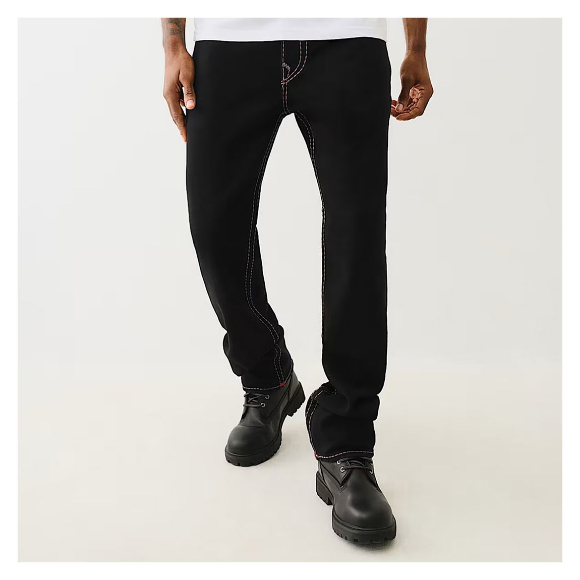 Black Contrast Slim Fit Jeans main product photo